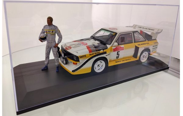 Bild 1 - Audi Sport Quattro S1 Rally San Remo W.Rhrl Sondermodell mit Figur und Vitrine